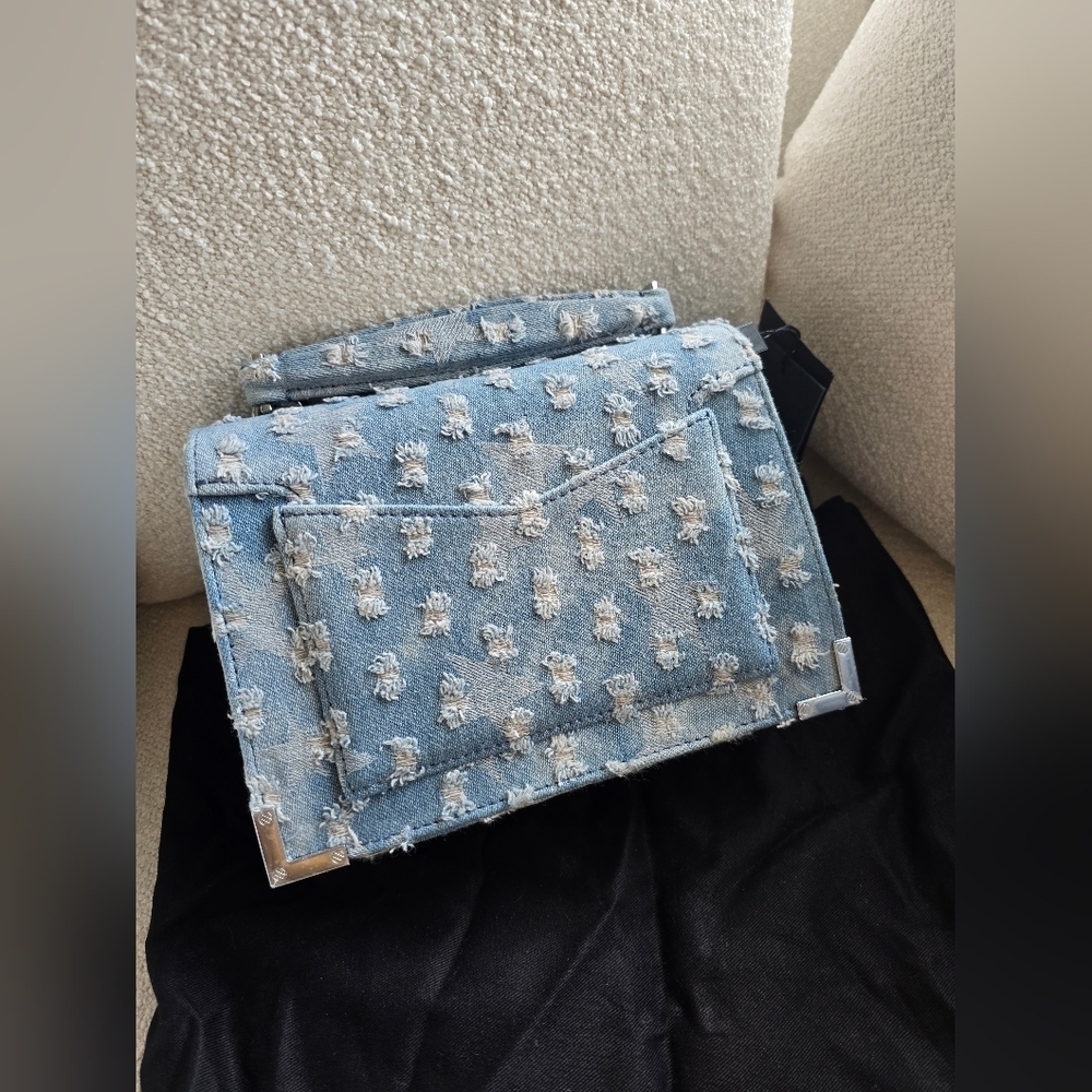 NEW! THE KOOPLES, Emily Star Denim Bag, Blue, MSRP $495 - Picture 10 of 11
